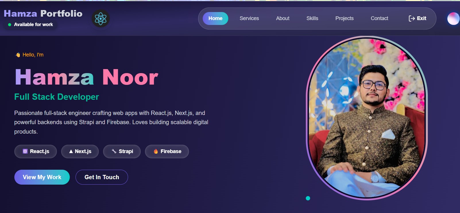 Portfolio Website - Modern Next.js Developer Profile